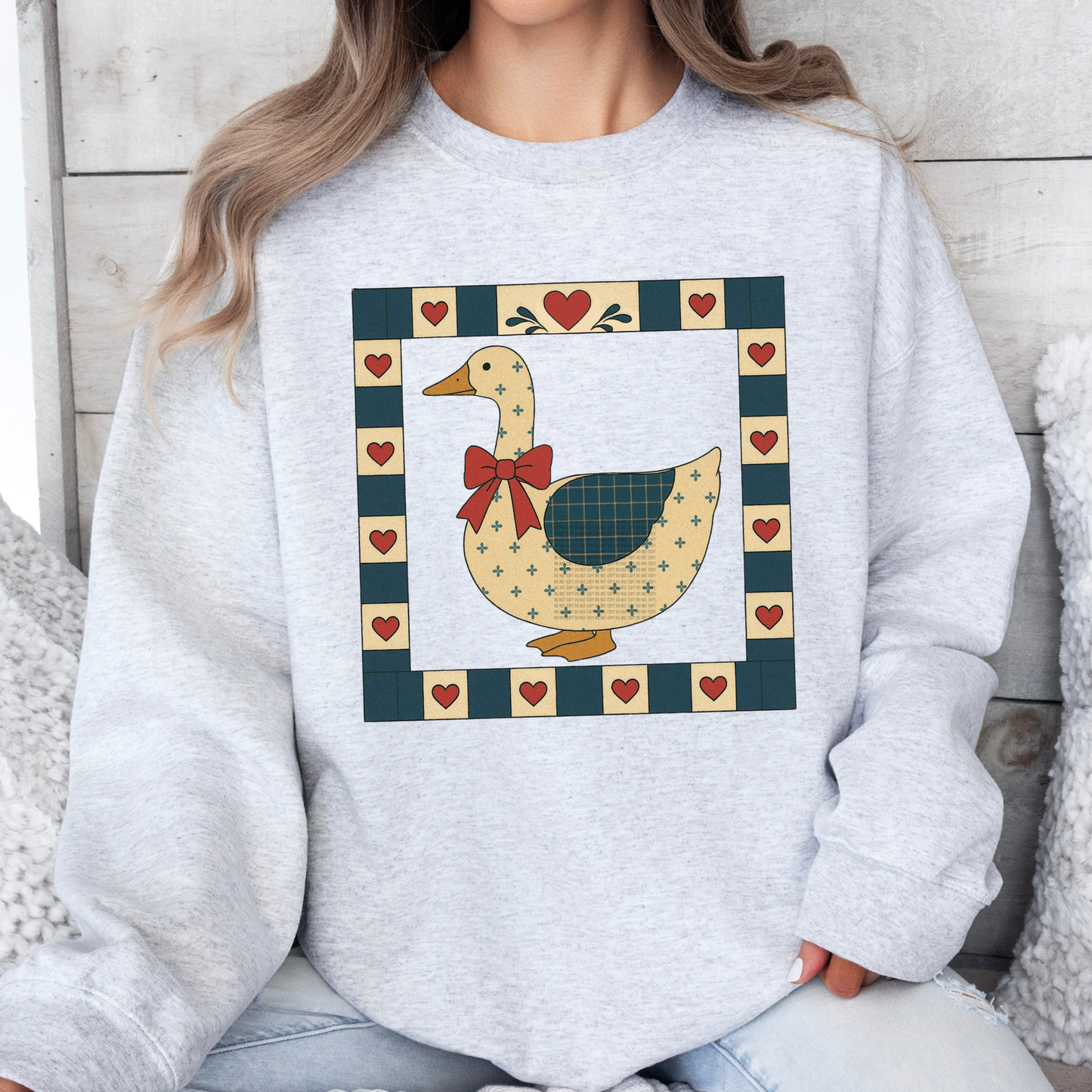 Vintage Goose Granny Square Sweatshirt / Short Sleeve Tee