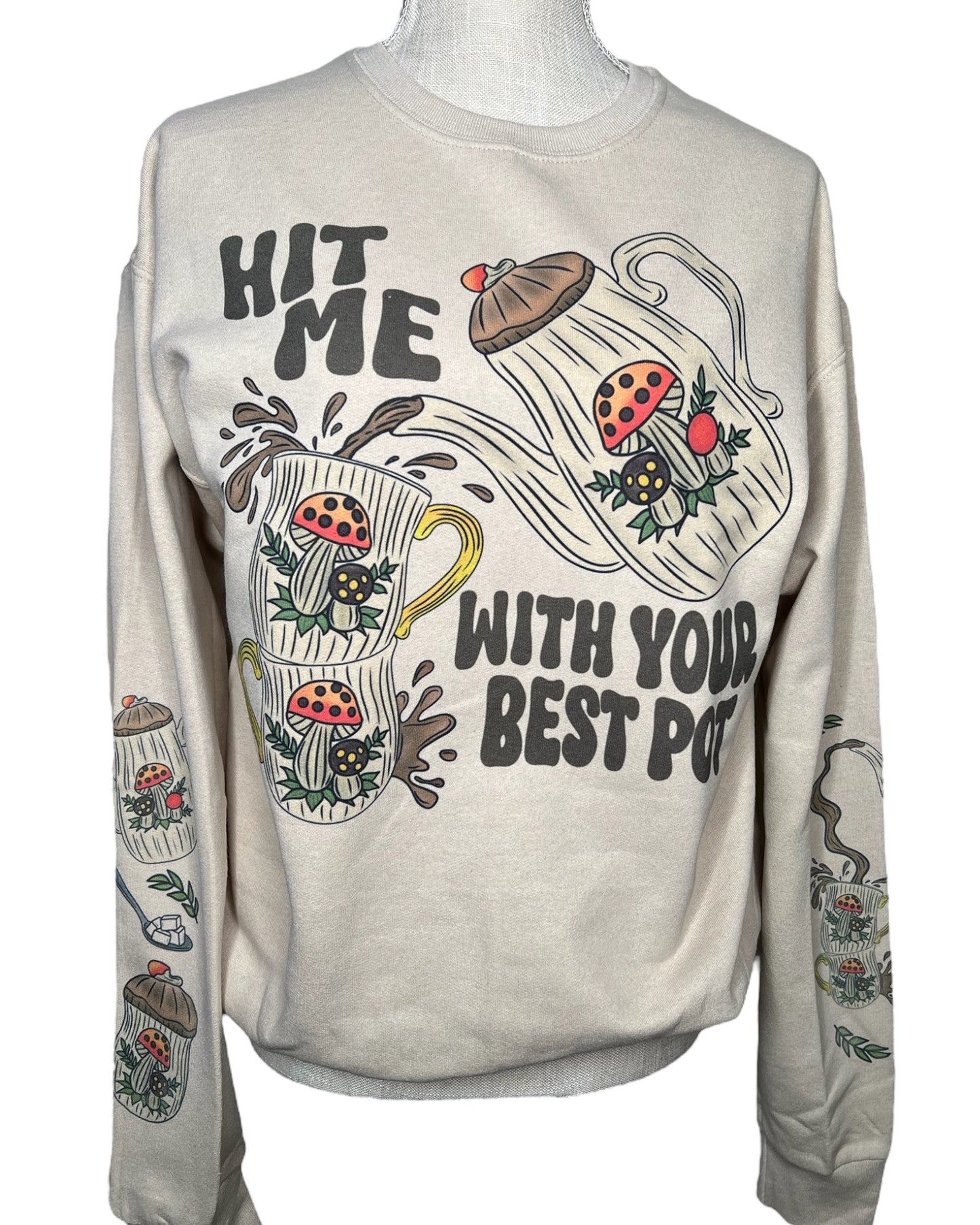 Vintage Style Mushroom Crewneck Sweatshirt - Unisex Fit