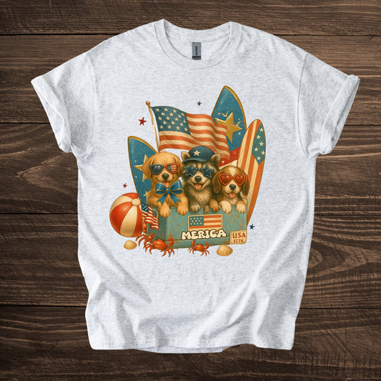 Patriotic Puppies Tee