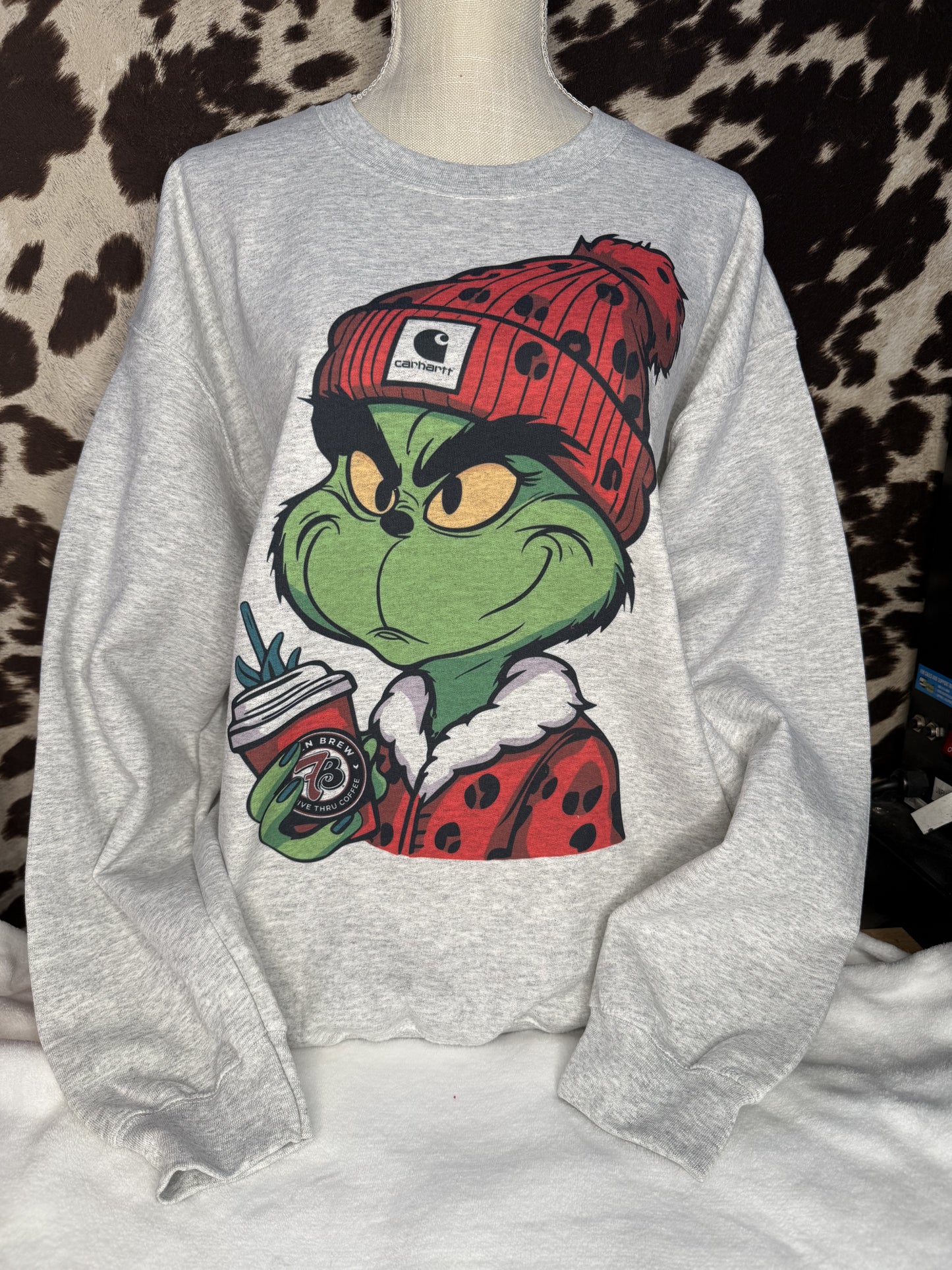 Grinchy Coffee Lover Crewneck Sweatshirt - Unisex Fit