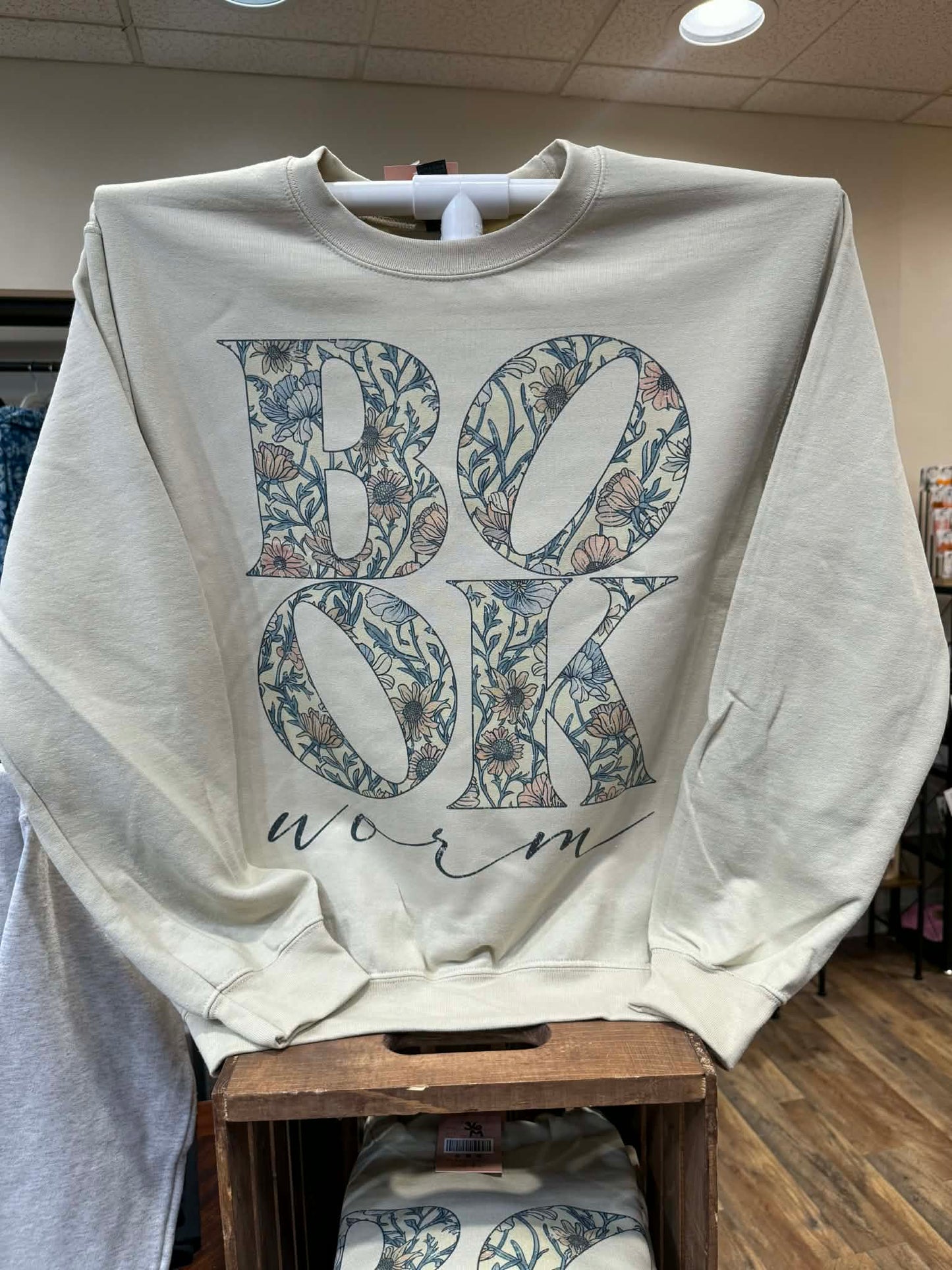 Book Worm Sweatshirt or Short Sleeve