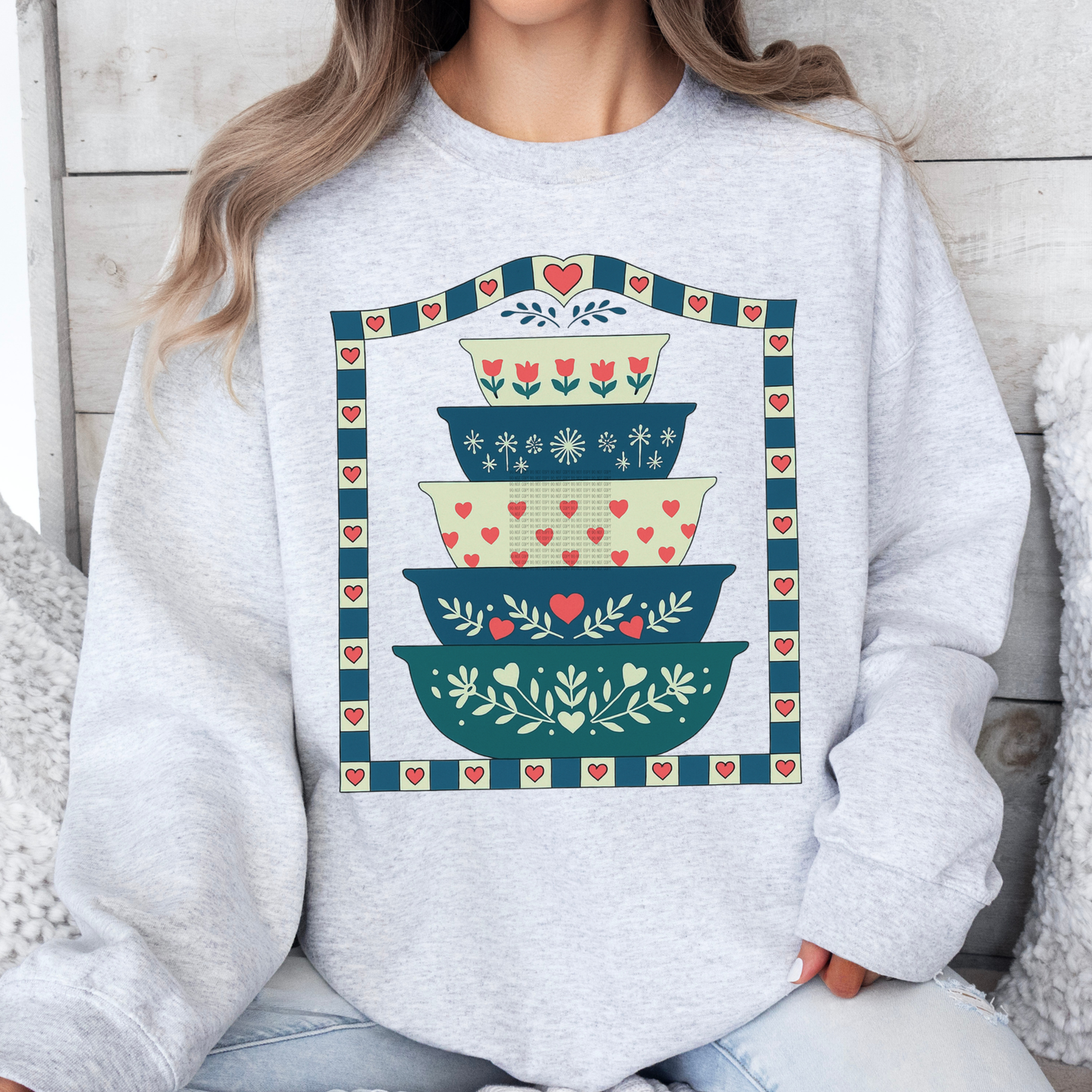 Vintage Bowl Sweatshirt / Short Sleeve Tee
