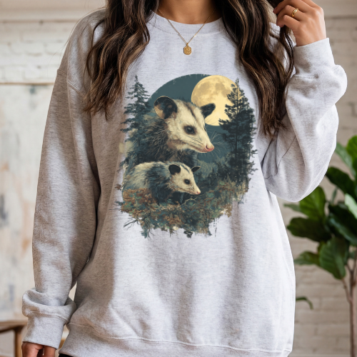 Two Possum Moon Sweatshirt or Short Sleeve