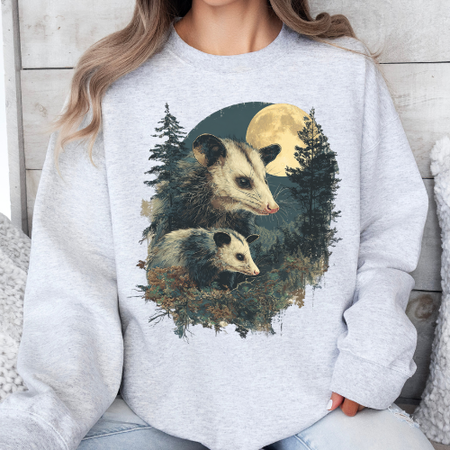 Two Possum Moon Sweatshirt or Short Sleeve