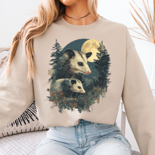 Two Possum Moon Sweatshirt or Short Sleeve