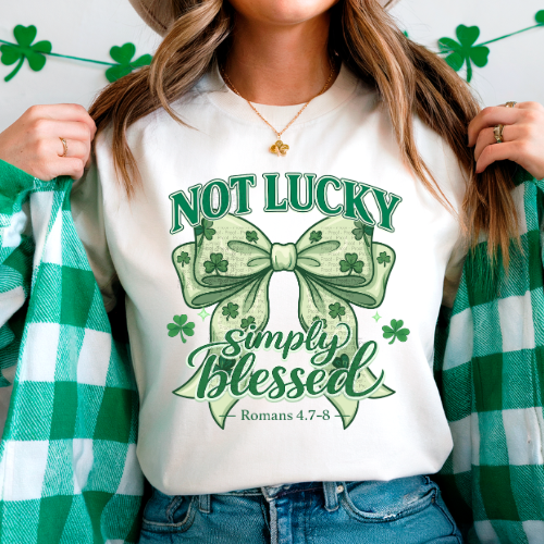 Not Lucky, Simply Blessed St. Patricks Day Shirt | Sweatshirt