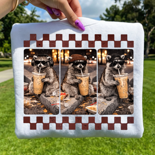 Raccon Coffee Trio | Short Sleeve or Sweatshirt
