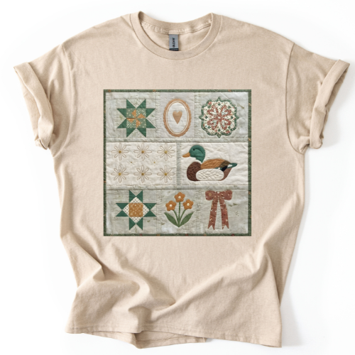 Duck Quilt Square | Sweatshirt or Short Sleeve