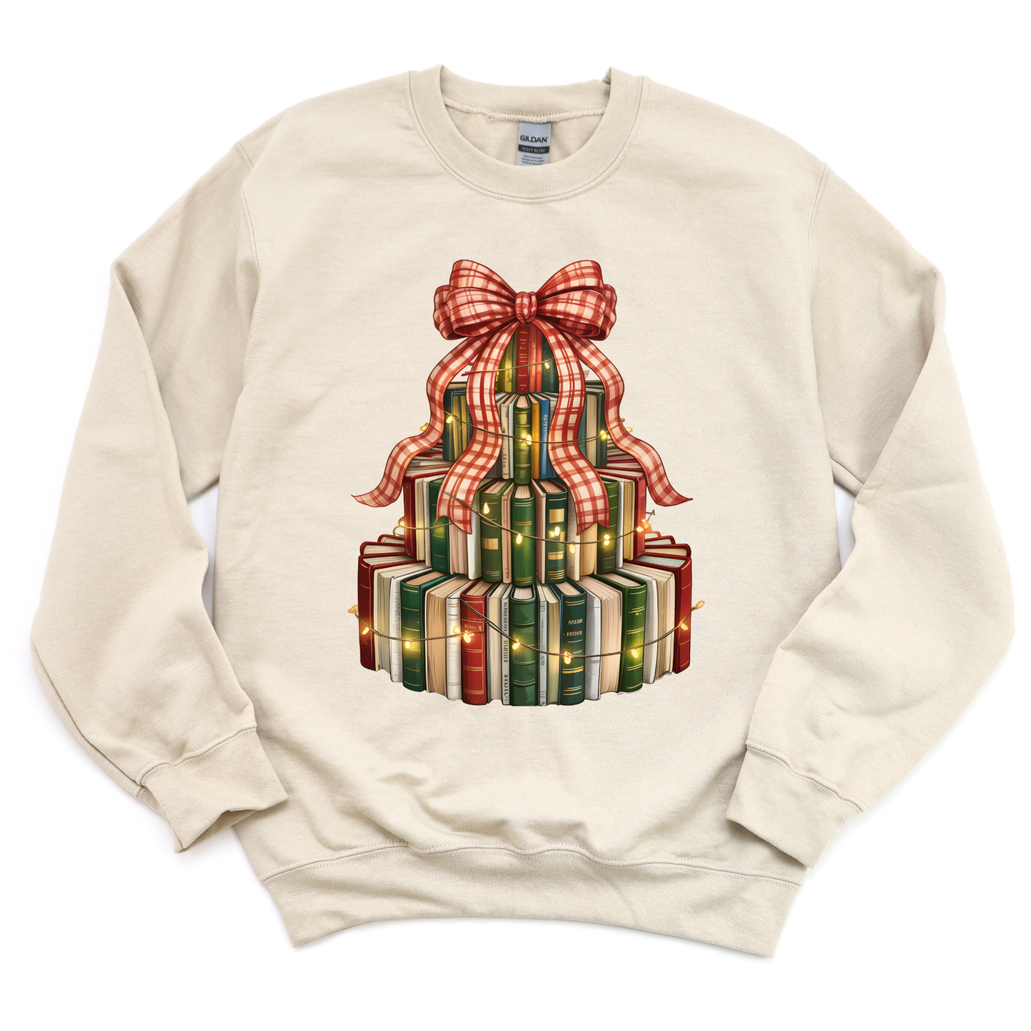 Book Tree Christmas Sweatshirt or Short Sleeve