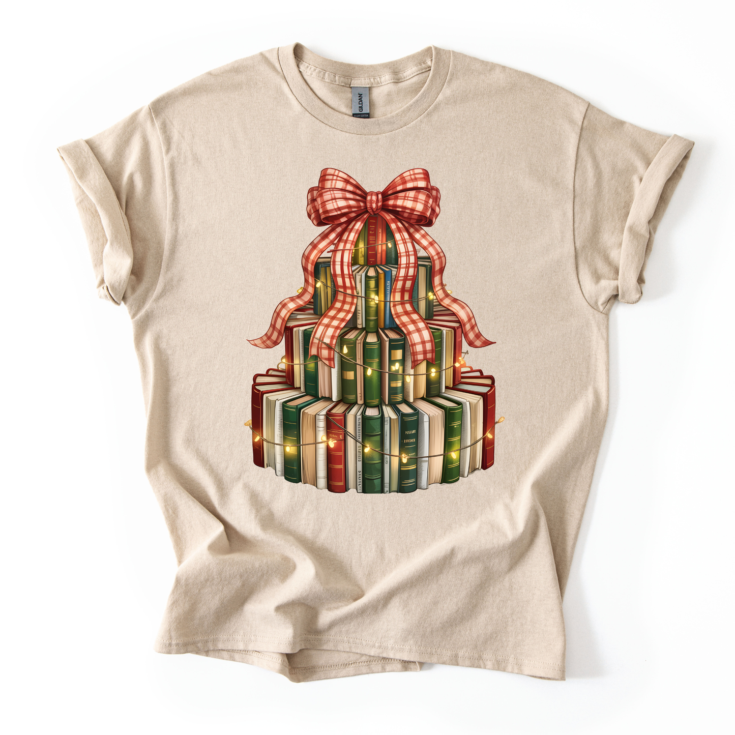 Book Tree Christmas Sweatshirt or Short Sleeve